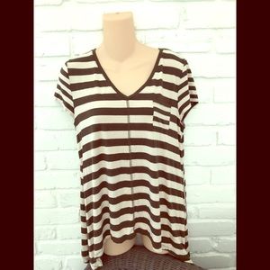 Women’s Ladies Jones New York striped top tee PM